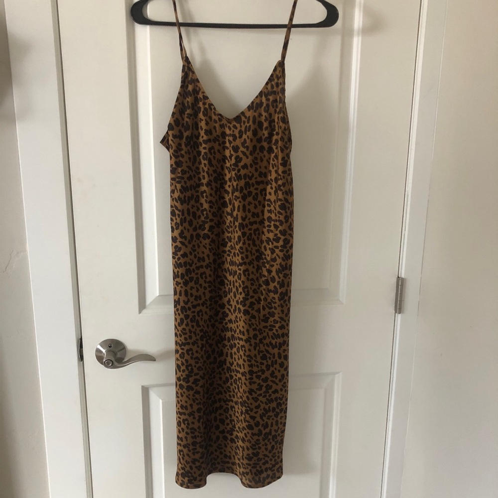 Silk leopard dress